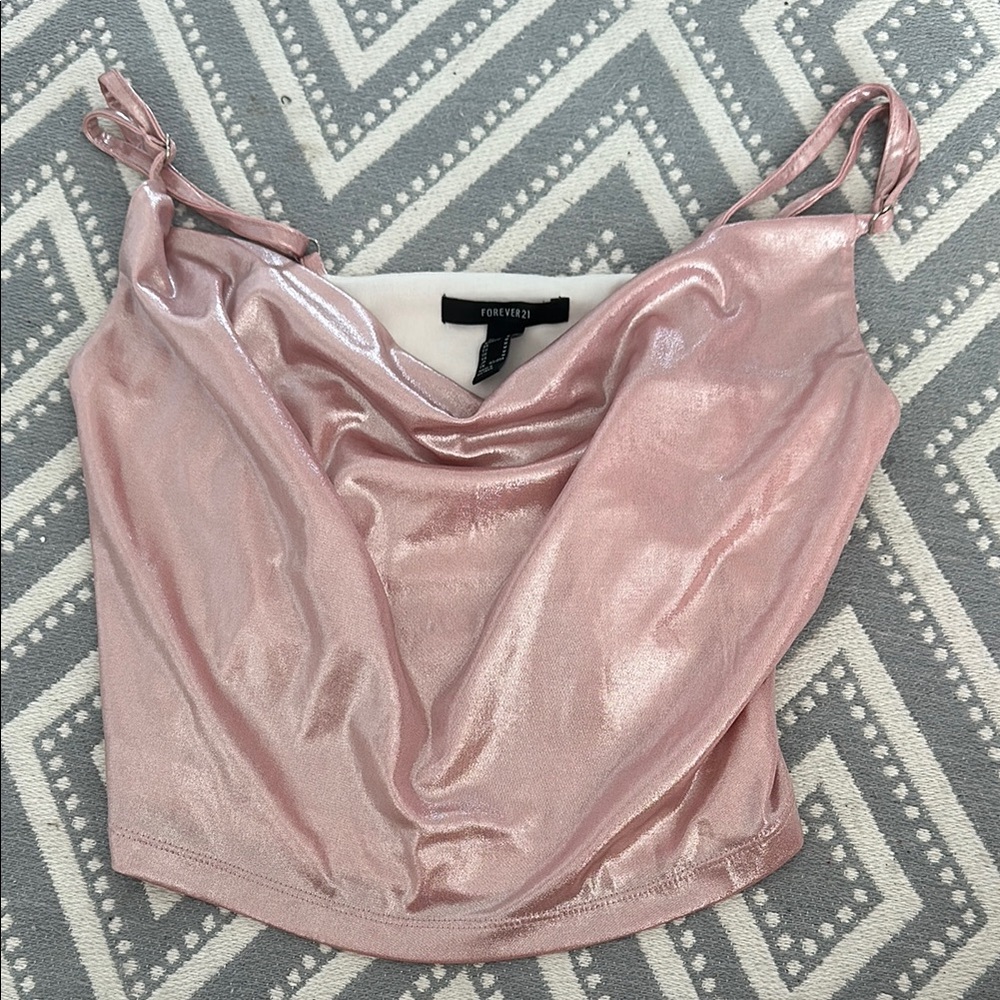 Forever 21 Pink Asymmetrical Camisole Top